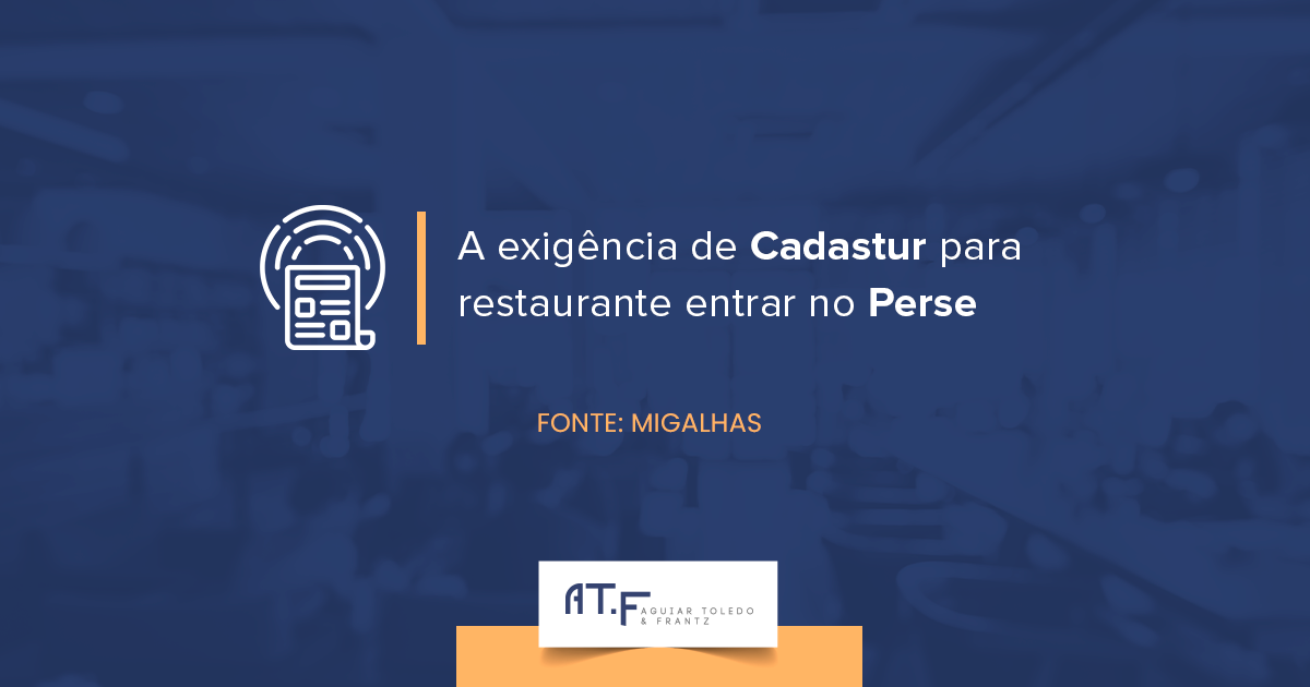 A exigência de Cadastur para restaurante entrar no Perse