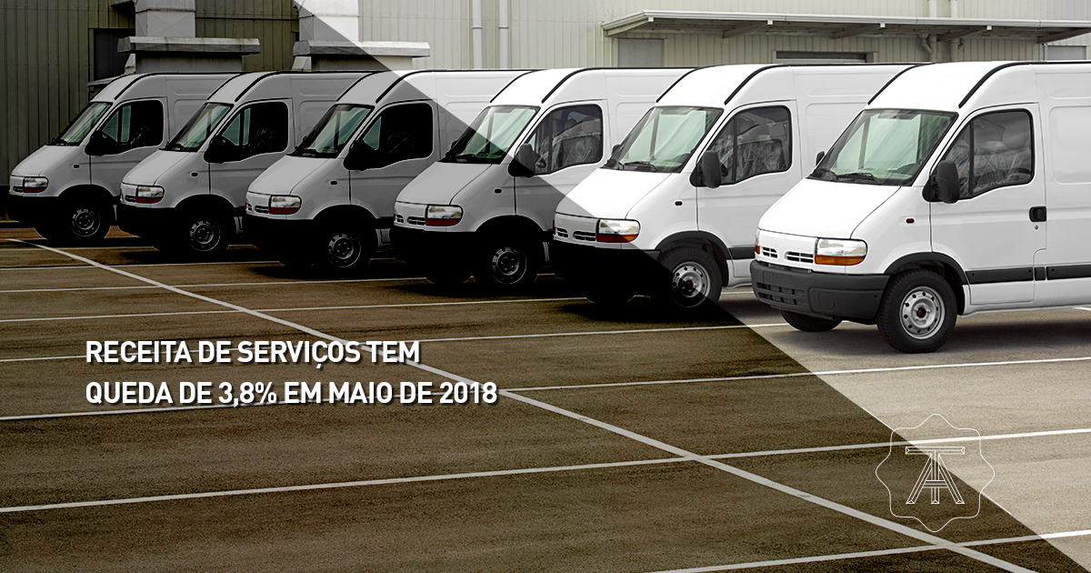 Receita de serviços tem queda de 3,8% em maio de 2018